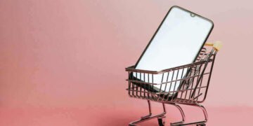 cart with mobile phone