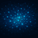 “Abstract neural data network in cool blue gradients on a dark background, soft glow, no text, centered composition.”