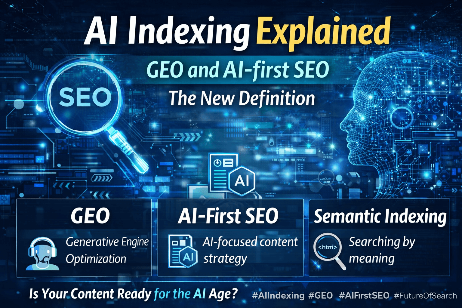 AI indexing explained: GEO, AI-first SEO and the real definition